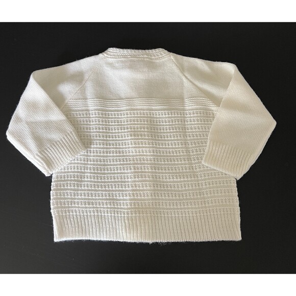 Vintage Anjou Baby Cardigan Sweater White Size 24 Months - NWT! - Picture 2 of 8